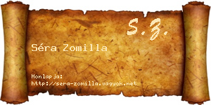 Séra Zomilla névjegykártya